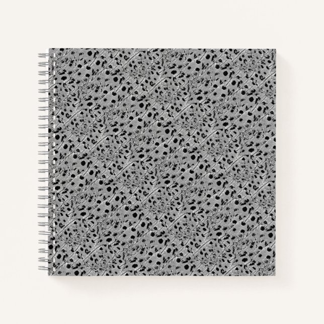 Cuaderno Bloc de notas en espiral con puntos negros (Anverso)