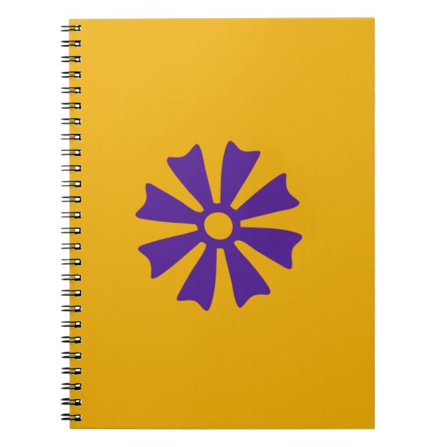 Cuaderno Bloc de notas en espiral con símbolo Adinkra (sabi (Frente)