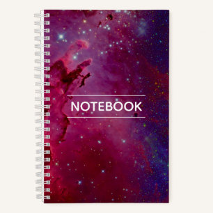 Cuaderno Bloc de notas en espiral cósmico de polvo en el es