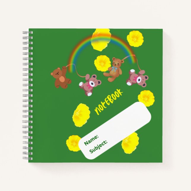 Cuaderno Bloc de notas en espiral cuadrado (Anverso)