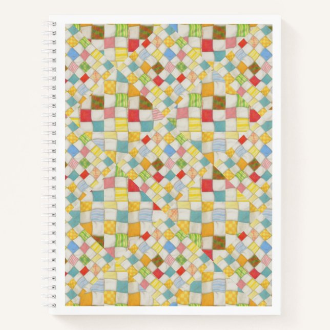 Cuaderno Bloc de notas en espiral CUILT MOSAIC 8.5x11 (Anverso)