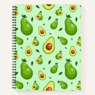 Cuaderno Bloc de notas en espiral de aguacate