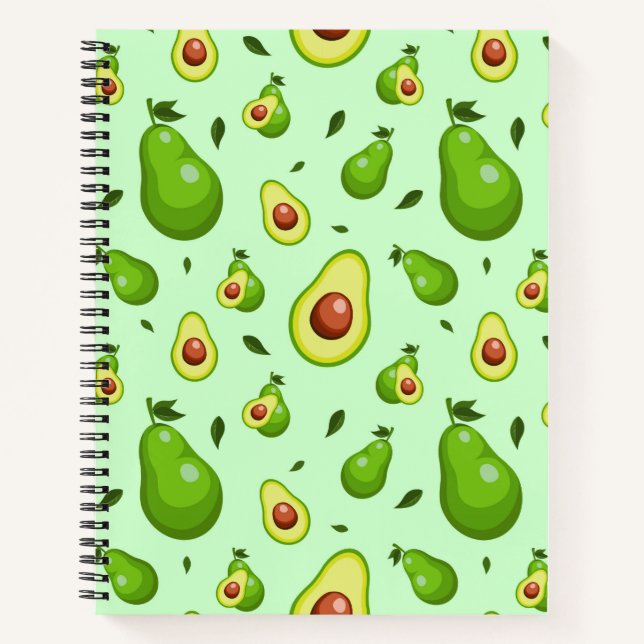 Cuaderno Bloc de notas en espiral de aguacate (Anverso)