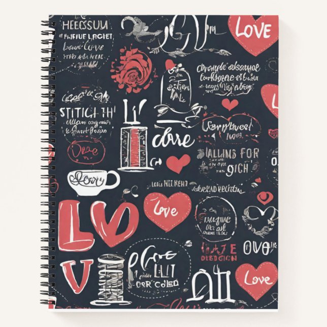 Cuaderno Bloc de notas en espiral de amor (Anverso)