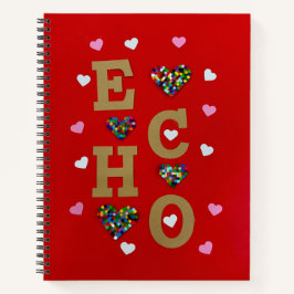 Cuaderno Bloc de notas en espiral de amor ECHO