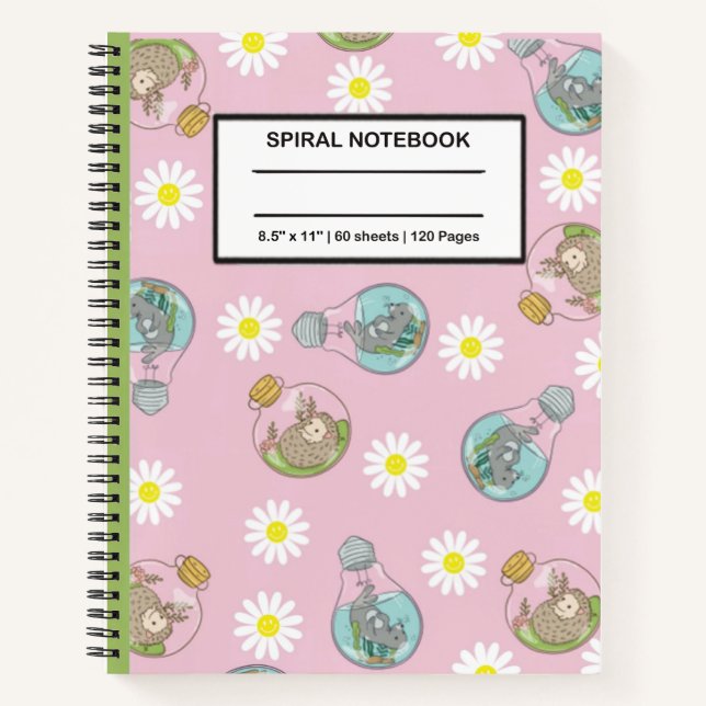 Cuaderno Bloc de notas en espiral de animales Rainbow Unico (Anverso)