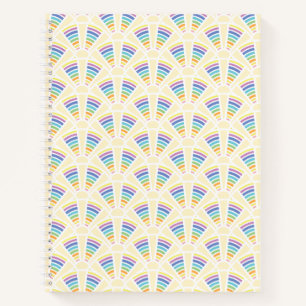 Cuaderno Bloc de notas en espiral de arcos claros