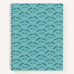 Cuaderno Bloc de notas en espiral de arcos de agua