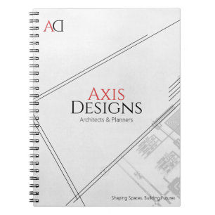 Cuaderno bloc de notas en espiral de arquitecto   Diseño de