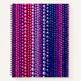 Cuaderno Bloc de notas en espiral de arte de cuentas colori