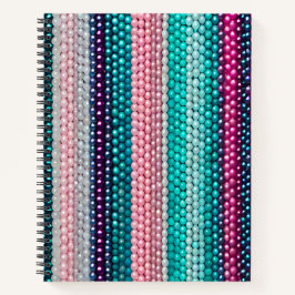 Cuaderno Bloc de notas en espiral de arte de cuentas colori