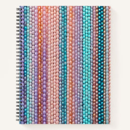 Cuaderno Bloc de notas en espiral de arte de cuentas colori