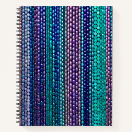 Cuaderno Bloc de notas en espiral de arte de cuentas colori