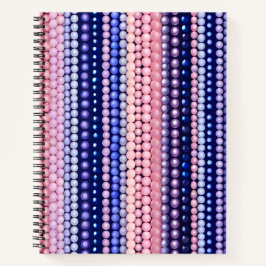 Cuaderno Bloc de notas en espiral de arte de cuentas colori