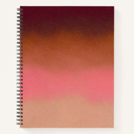 Cuaderno Bloc de notas en espiral de arte de cuero colorido