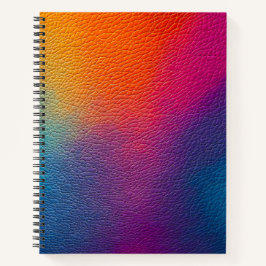 Cuaderno Bloc de notas en espiral de arte de cuero colorido