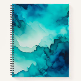 Cuaderno Bloc de notas en espiral de arte de humo colorido