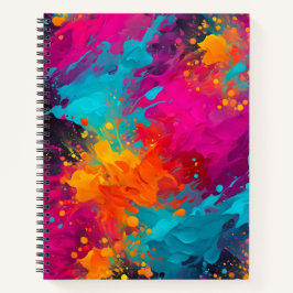 Cuaderno Bloc de notas en espiral de arte de pintura colori