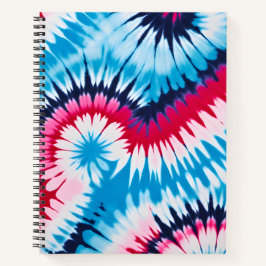 Cuaderno Bloc de notas en espiral de arte de tinte colorido