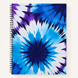 Cuaderno Bloc de notas en espiral de arte de tinte colorido