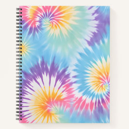 Cuaderno Bloc de notas en espiral de arte de tinte colorido