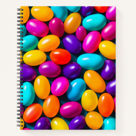 Cuaderno Bloc de notas en espiral de arte Jelly Bean colori