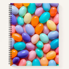 Cuaderno Bloc de notas en espiral de arte Jelly Bean colori