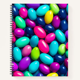 Cuaderno Bloc de notas en espiral de arte Jelly Bean colori