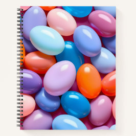 Cuaderno Bloc de notas en espiral de arte Jelly Bean colori