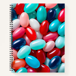 Cuaderno Bloc de notas en espiral de arte Jelly Bean colori