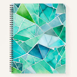 Cuaderno Bloc de notas en espiral de arte mosaico de crista