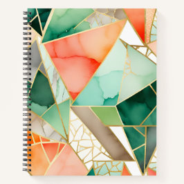 Cuaderno Bloc de notas en espiral de arte mosaico de crista