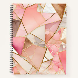 Cuaderno Bloc de notas en espiral de arte mosaico de crista