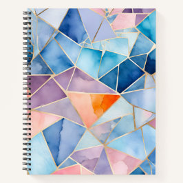 Cuaderno Bloc de notas en espiral de arte mosaico de crista