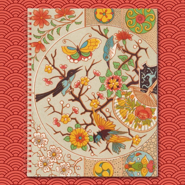 Cuaderno Bloc de notas en espiral de aves y mariposas (Subido por el creador)