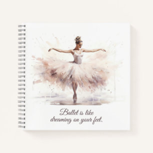 Cuaderno Bloc de notas en espiral de ballet