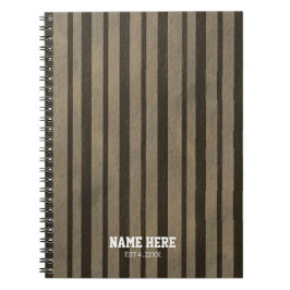 Cuaderno Bloc de notas en espiral de bandas marrón personal
