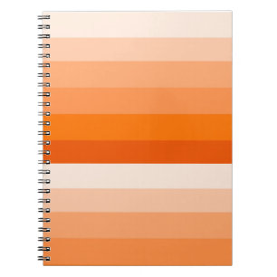Cuaderno bloc de notas en espiral de bandas naranjas