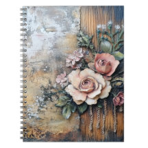 Bloc de notas en espiral de Boho Blossom