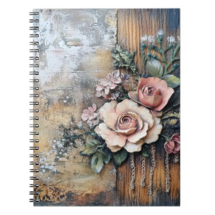 Cuaderno Bloc de notas en espiral de Boho Blossom
