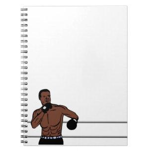 Cuaderno Bloc de notas en espiral de boxeo