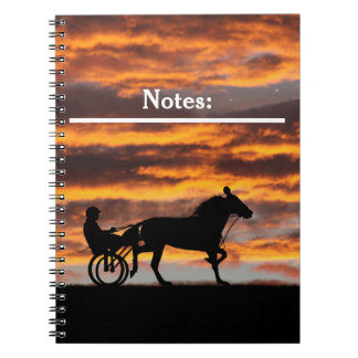 Cuaderno Bloc de notas en espiral de caballo de trote están