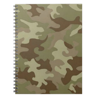 Cuaderno Bloc de notas en espiral de camuflaje