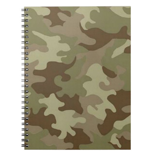 Cuaderno Bloc de notas en espiral de camuflaje (Frente)
