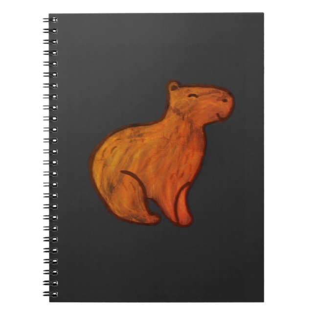 Cuaderno Bloc de notas en espiral de capibara (Frente)