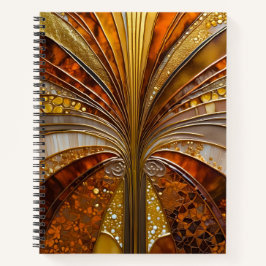 Cuaderno Bloc de notas en espiral de color Art Deco