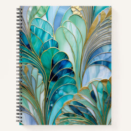 Cuaderno Bloc de notas en espiral de color Art Deco