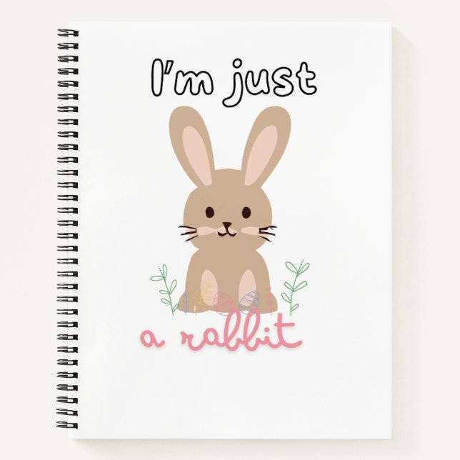 Cuaderno bloc de notas en espiral de conejo (Anverso)