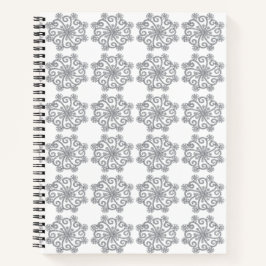 Cuaderno Bloc de notas en espiral de copos de nieve de diam