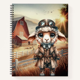 Cuaderno Bloc de notas en espiral de cordero de vapor